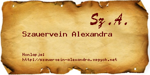 Szauervein Alexandra névjegykártya