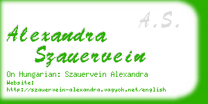 alexandra szauervein business card